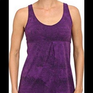 NWT Lucy Core Up Tunic, size Large, purple pattern